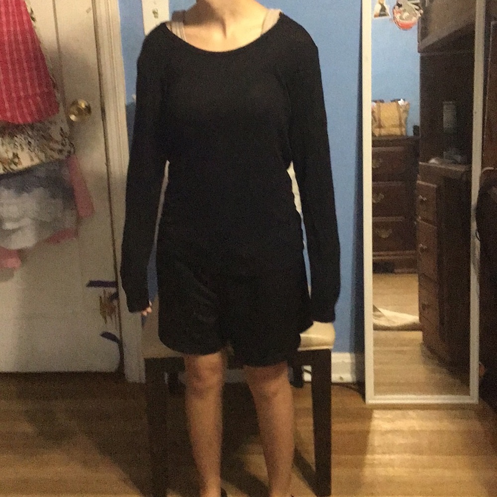 Plain black long sleeve shirt